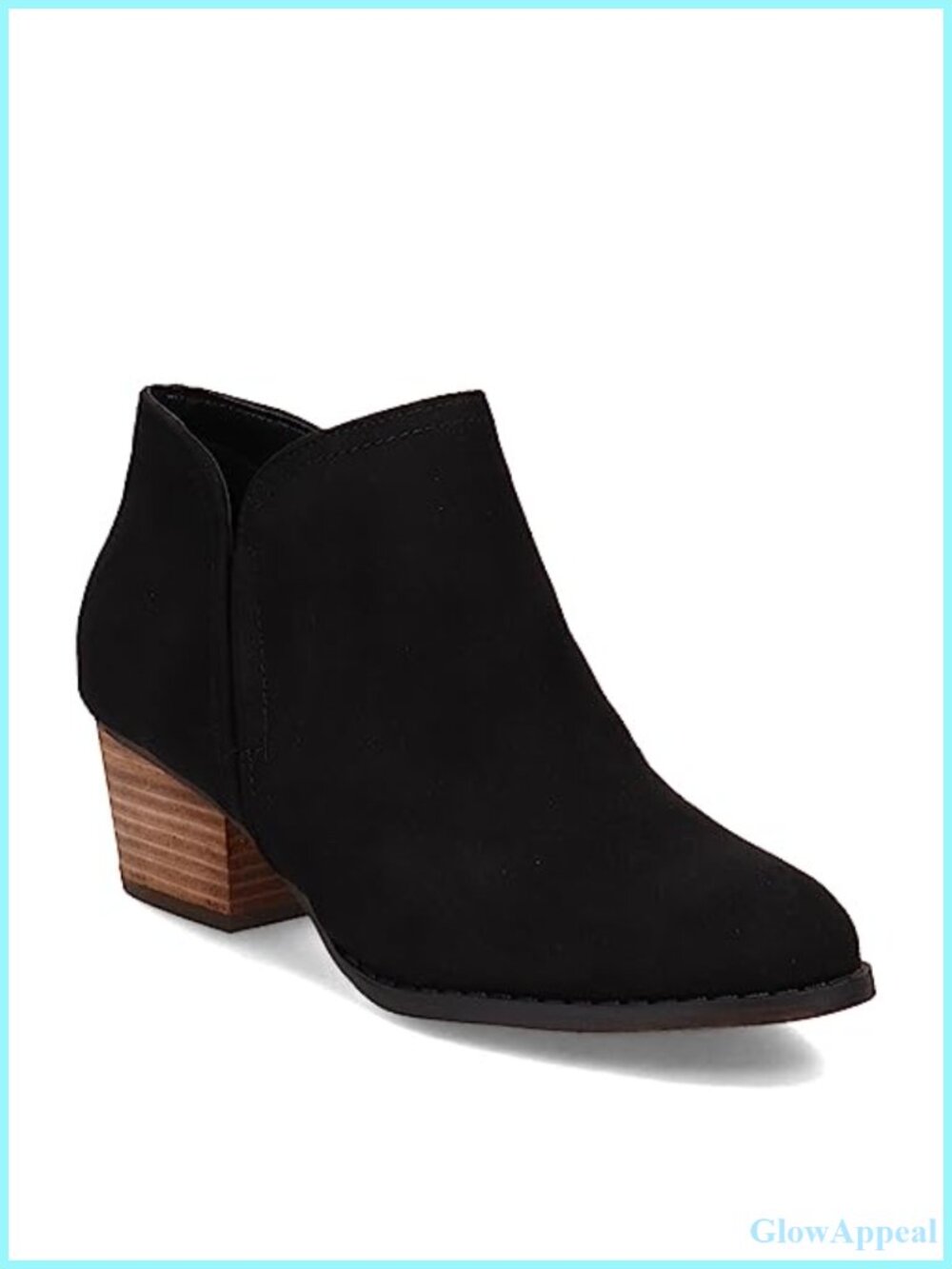 LifeStride Women's Blake Ankle Bootie Leather Stacked Heel Comfort